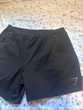 Gymshark Men’s Black Athletic Training Shorts with Zip Pockets